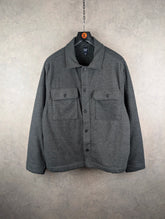 Gap Shacket Mens XL Extra Large Grey Sherpa Lined Fleece